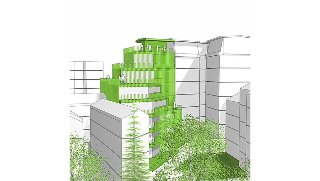 Transformation de bureaux en logements, extension et sur-élévation