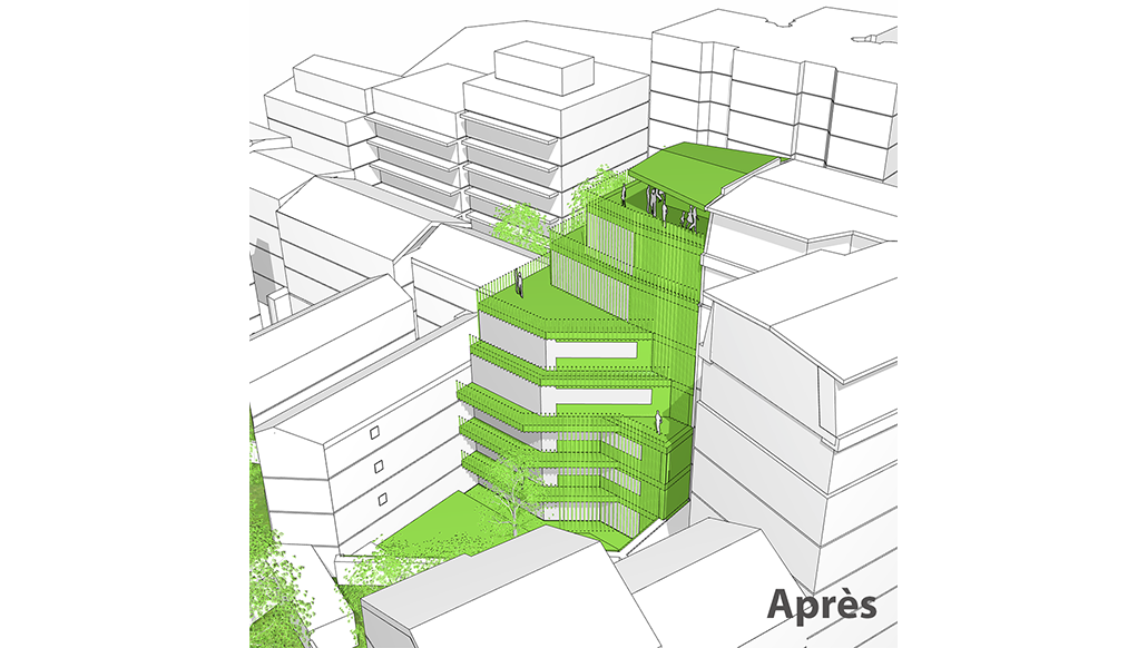 Transformation de bureaux en logements, extension et sur-élévation